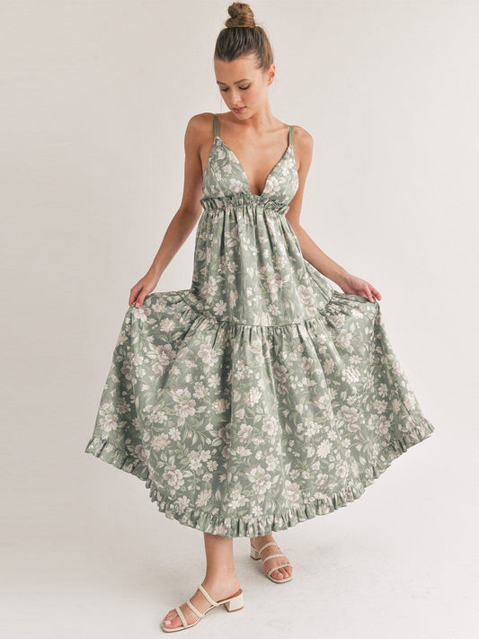 Garden Dreams Dress-Sage