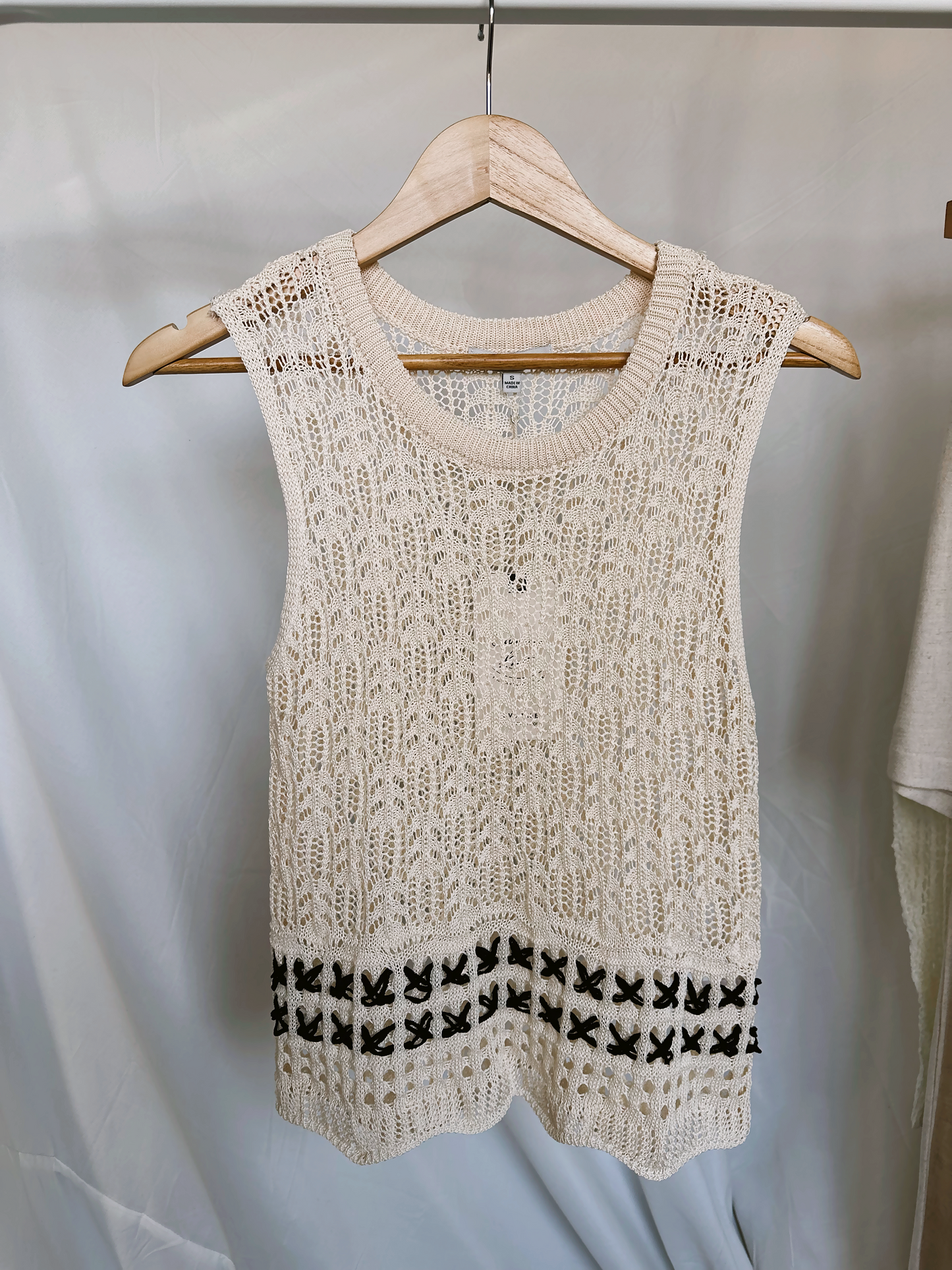 Lace Dreams Crochet Top-Natural