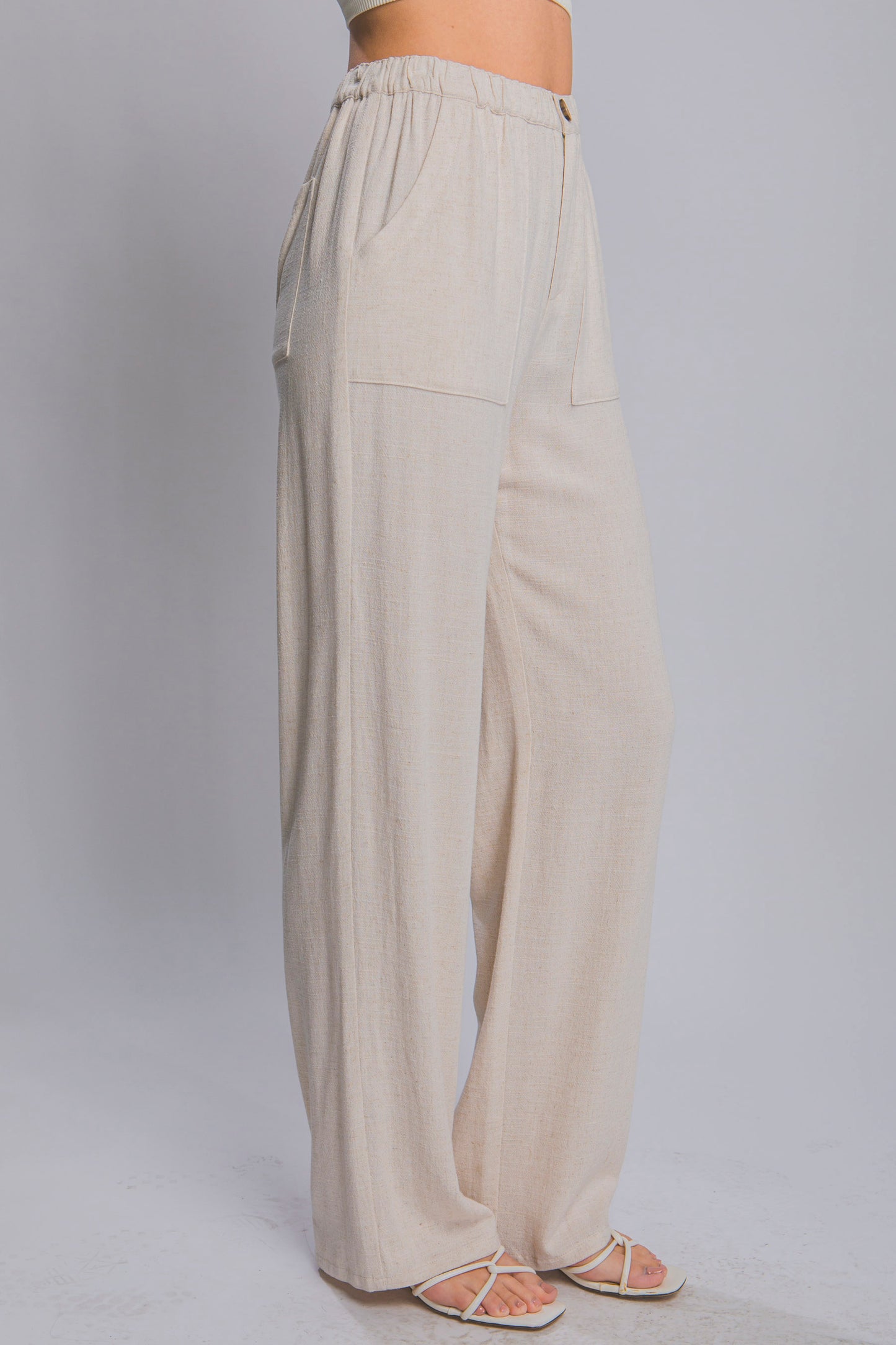 Summer Staple Linen Pants-Oatmeal