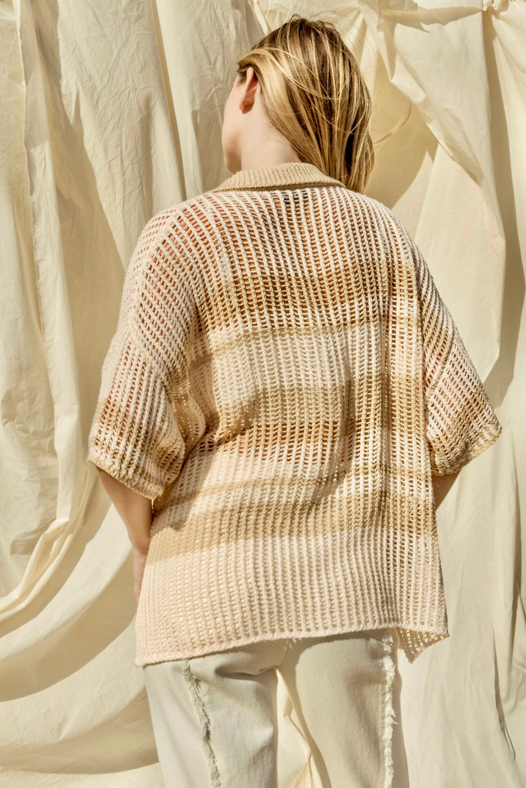 Unforgettable Summer Days Oversized Top-Cream