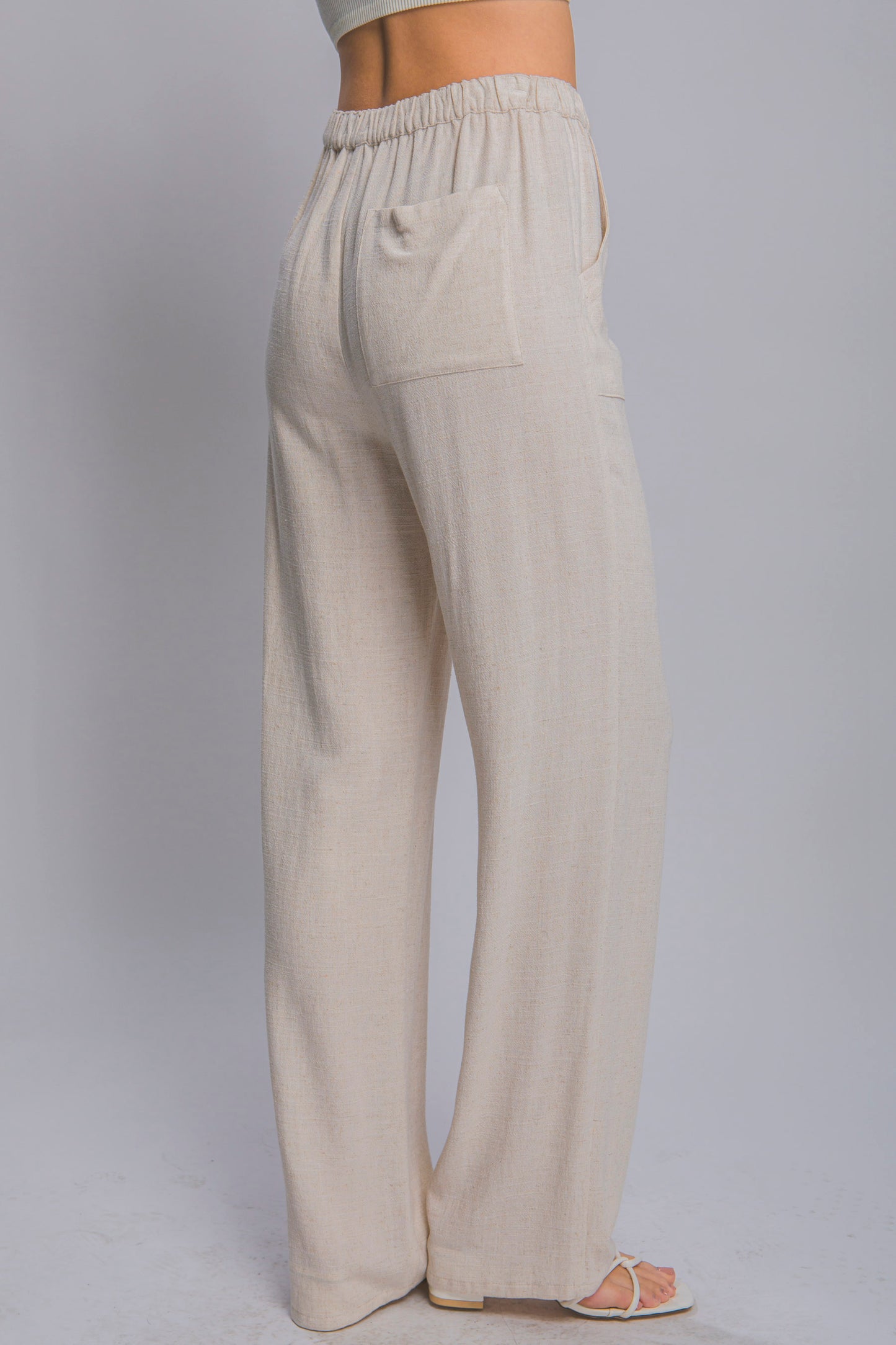 Summer Staple Linen Pants-Oatmeal