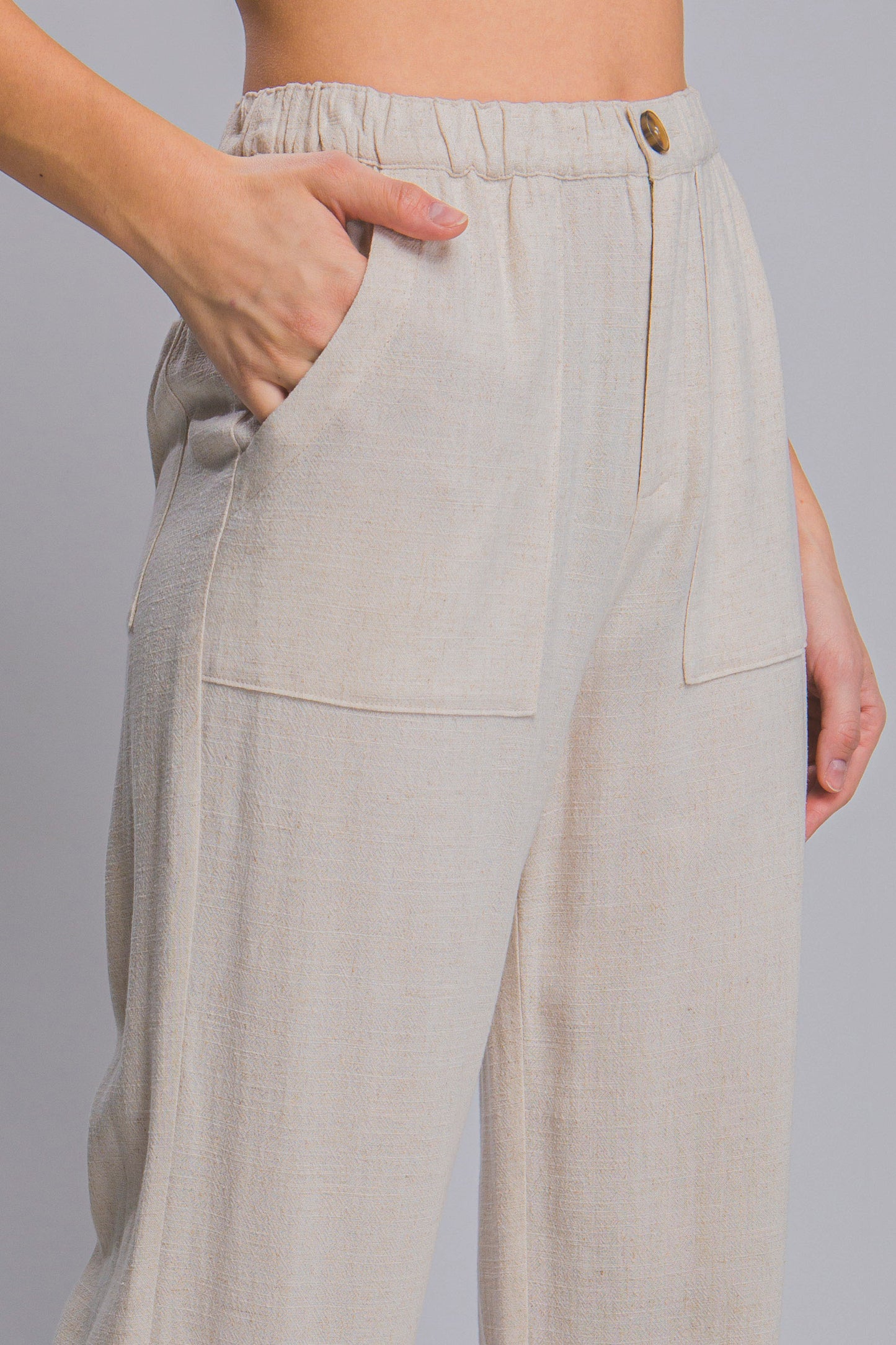 Summer Staple Linen Pants-Oatmeal