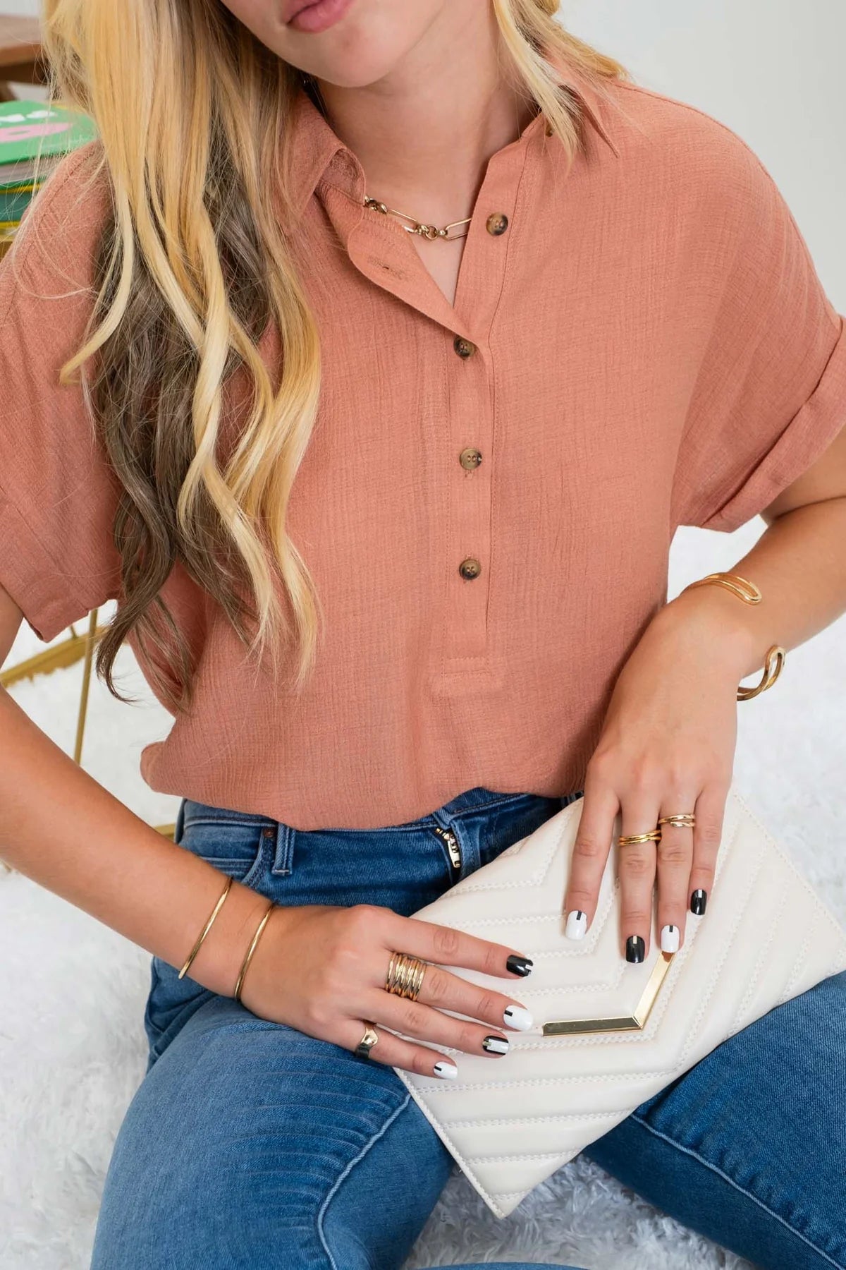 Just Peachy Top-Sienna