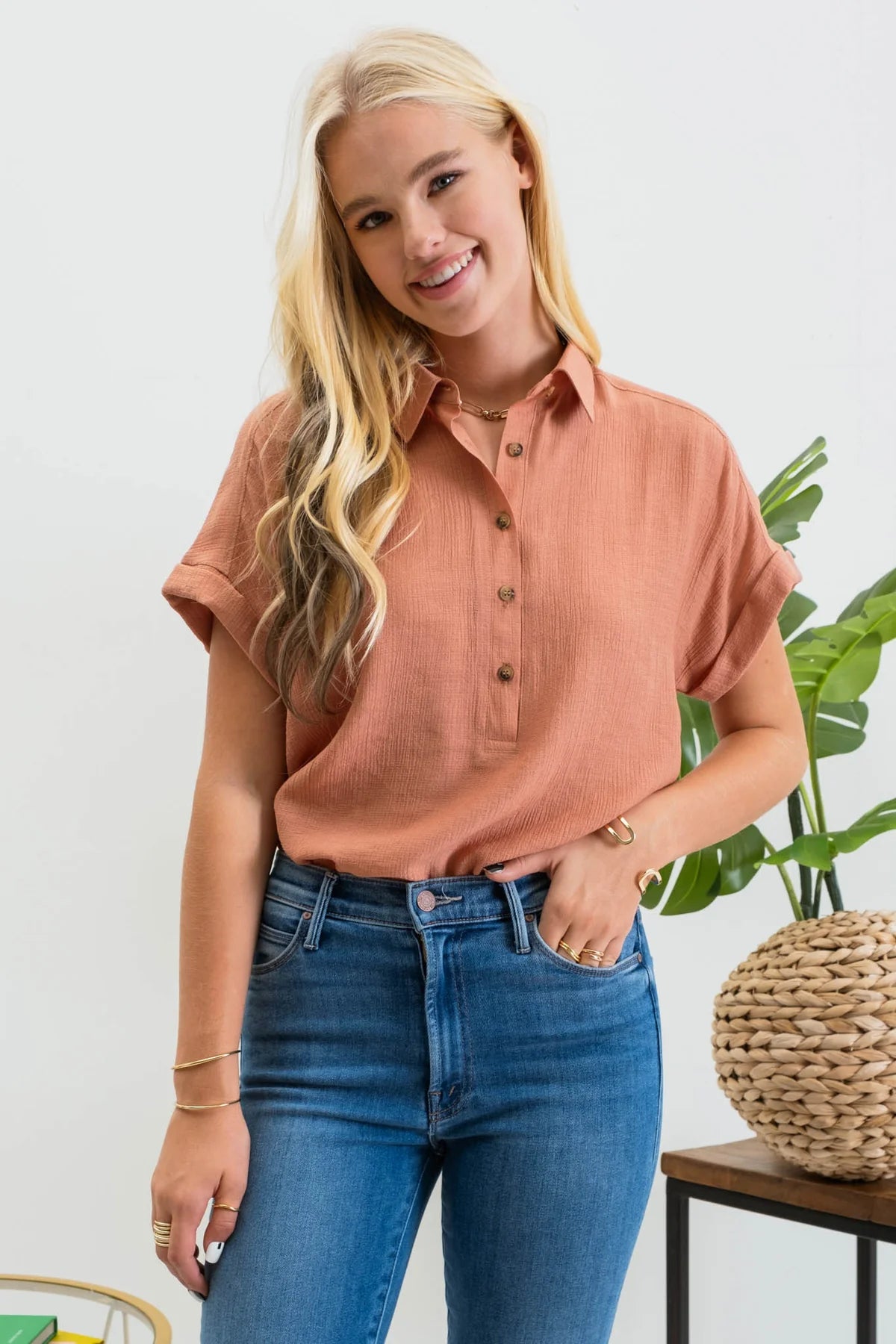 Just Peachy Top-Sienna