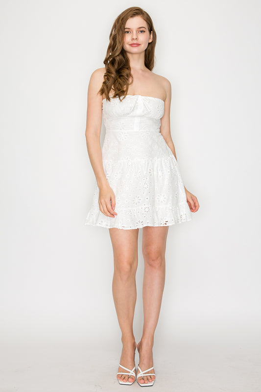 Marisol Strapless Dress-White