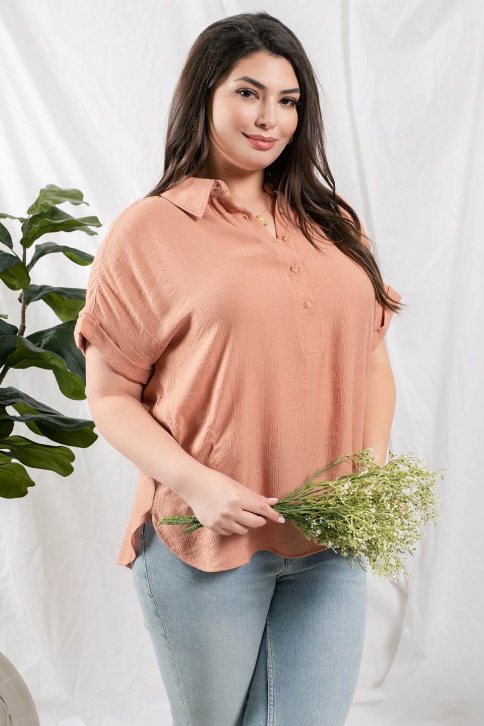 Just Peachy Top-Sienna