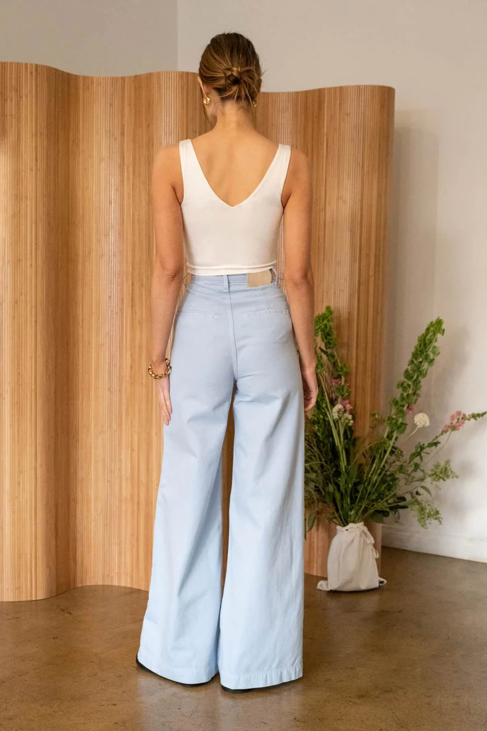 Thalia V-Neck Top-White