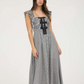Gingham + Bows Dress-Black