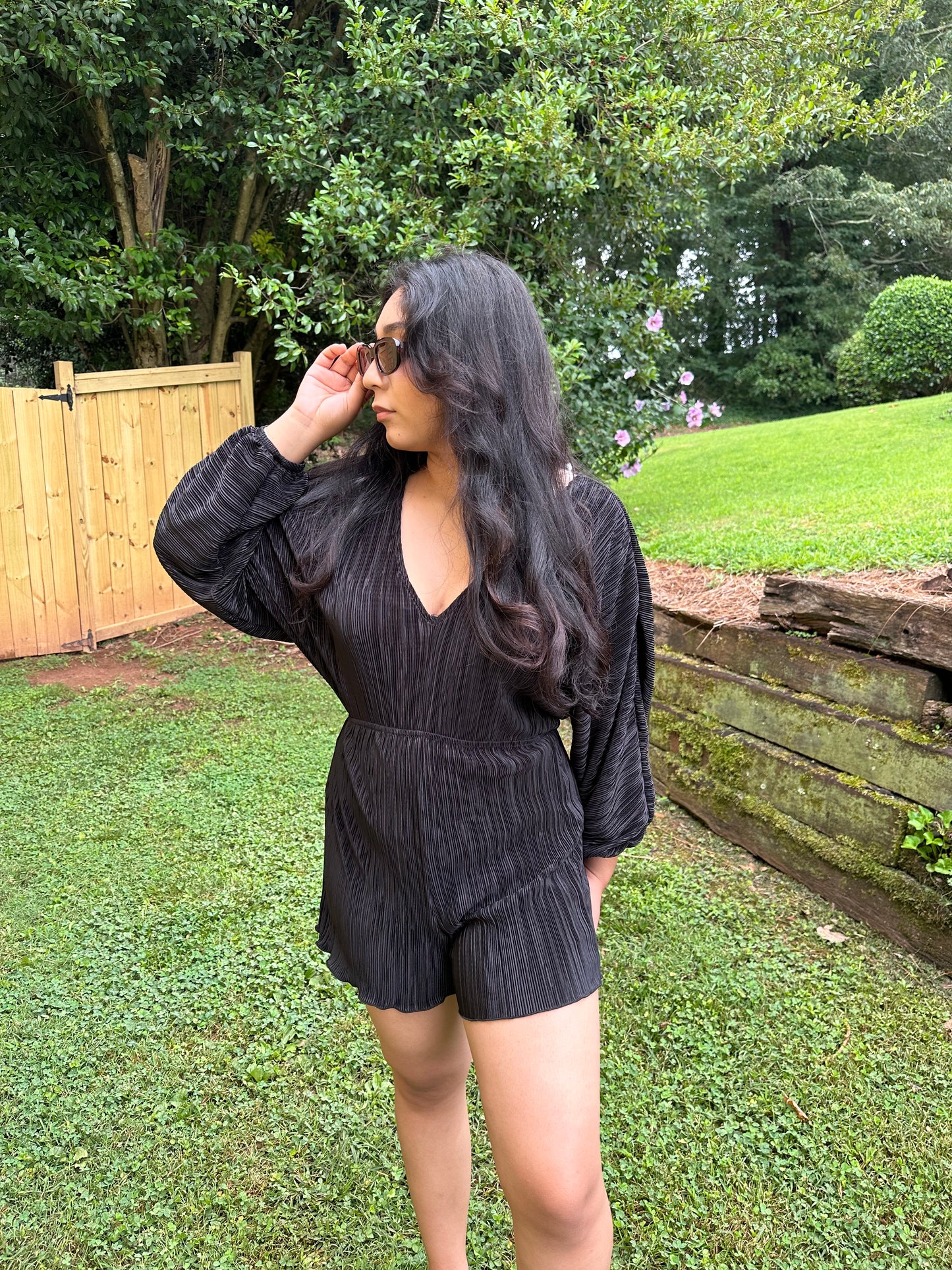 Flirty Ways Romper-Black