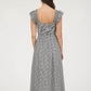 Gingham + Bows Dress-Black