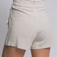 Dandelions Linen Skort-Oatmeal