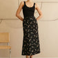 Maya Floral Skirt-Black