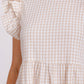 Josie Plaid Dress-Taupe