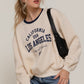 LA Girl Sweatshirt-Beige/Navy