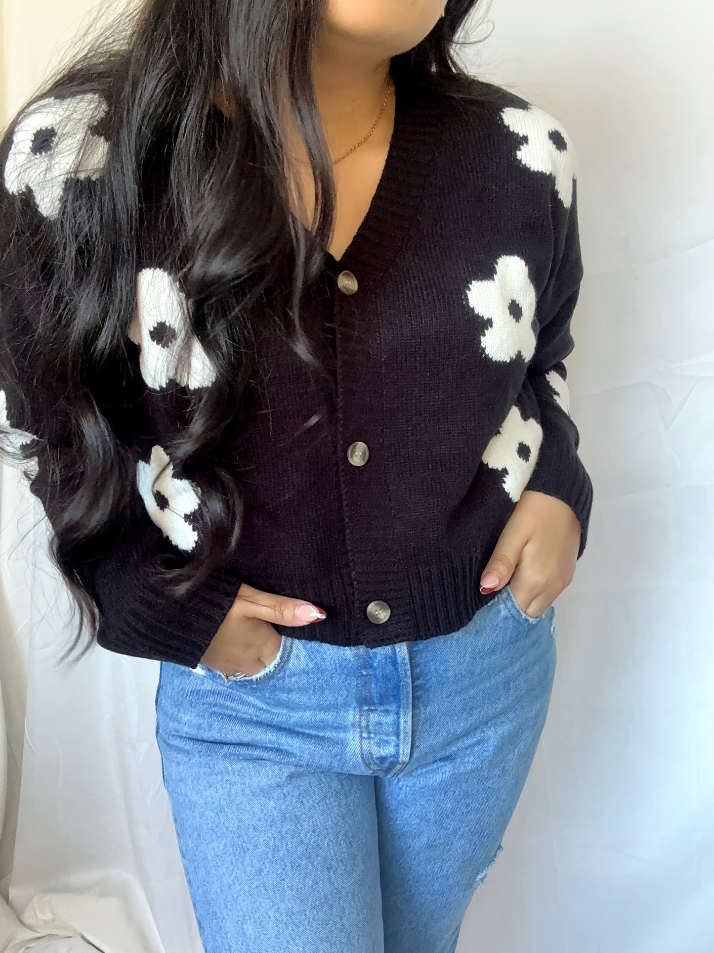 Daisy Black Cardigan