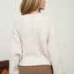 Bow knit Cardigan-Oatmeal