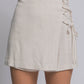 Dandelions Linen Skort-Oatmeal