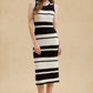 Walk on the beach Crochet Knit Dress-Black