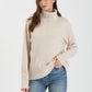 Train to NY Turtleneck Top-Oatmeal