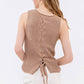 Lora Crochet Knit Top-Tan