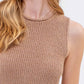 Lora Crochet Knit Top-Tan