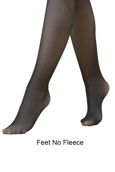 Fleece Lined Leggings-Black/Nude