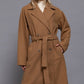 Felt Trench Coat-Camel