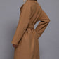 Felt Trench Coat-Camel