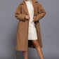 Felt Trench Coat-Camel