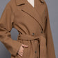 Felt Trench Coat-Camel