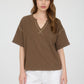 Drop Shoulder Knit Top-Mocha