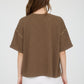 Drop Shoulder Knit Top-Mocha