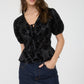 Noche Buena Velevet Top- Black