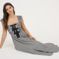 Gingham + Bows Dress-Black