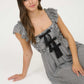 Gingham + Bows Dress-Black