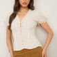 Miel + Lace Top- Cream