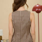 Mocha Latte Plaid-Vest