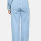 Front Tie Wide Chambray Pants- Light Wash