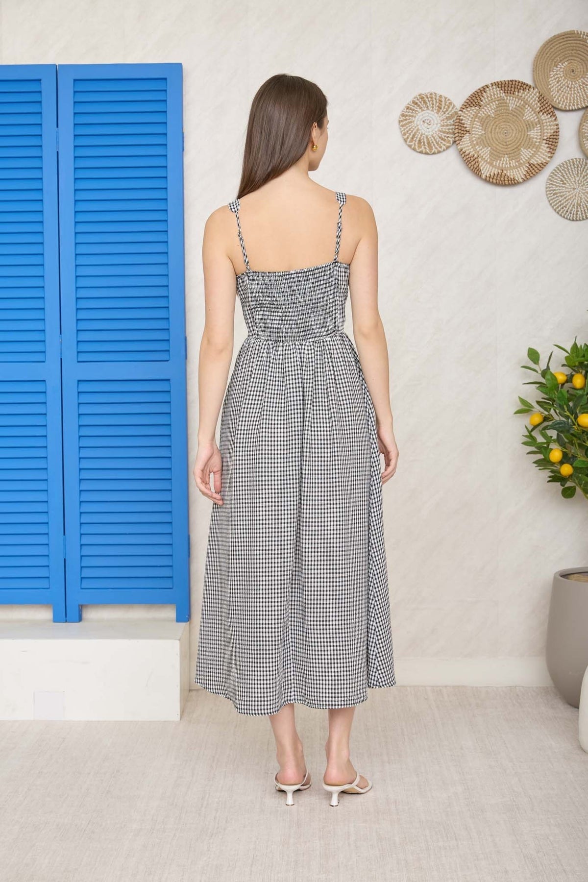 Scarlett Plaid Dress-Black