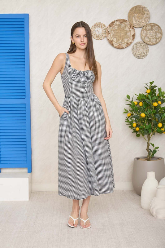Scarlett Plaid Dress-Black