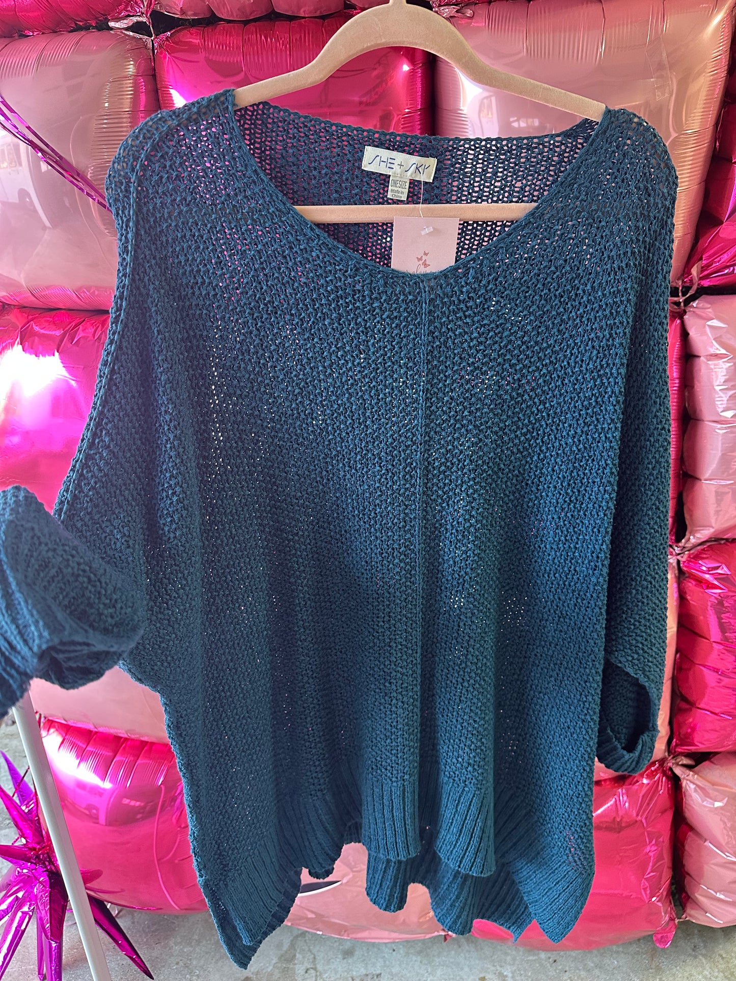 Arlette Knit Top-Blue