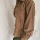 Corduroy Button Up Shacket-Brown