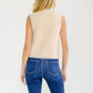 Sea Side Knit Vest-Cream