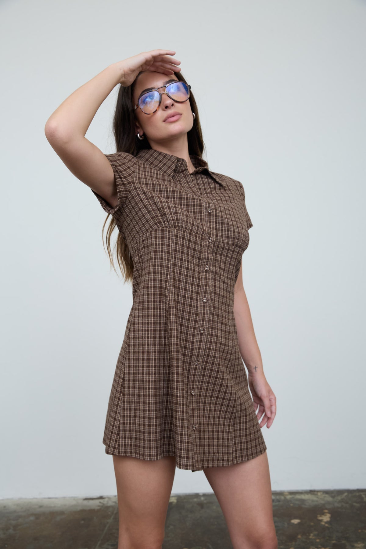 The Fall Edit Dress-Brown