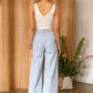 Thalia V-Neck Top-White