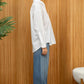 Mid Morning Button up Top-White