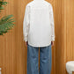 Mid Morning Button up Top-White