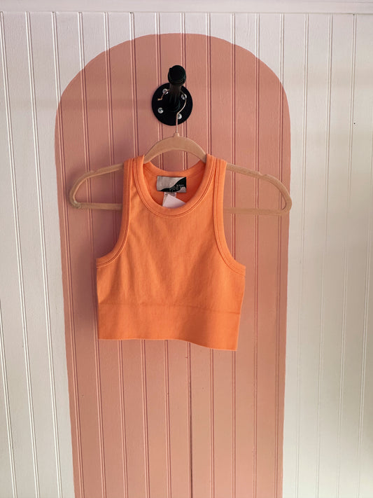 Everyday Ribbed Tank-Peach