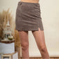 Paisley Plaid Skirt-Mocha
